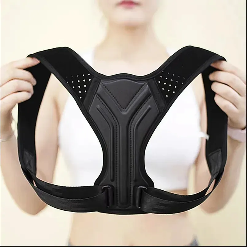 Support dorsal Correcteur de posture du dos Corset Clavicule Correction de la posture de la colonne vertébrale Ceinture de soutien réglable Soulagement de la douleur Traine Support de posture de la colonne vertébrale 231024