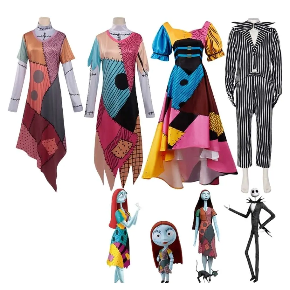 Cosplay Christmas Costume Women Designer Cosplay Costume Christmas Horror Night Cos Clothes Sally Carrington Cosplay Table Performance Stage Set