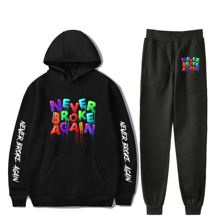 YoungBoy Never Broke Again Survêtement Pour Hommes 2 Pièces Ensemble Veste Sportswear Hommes Survêtement À Capuche Printemps Automne Vêtements Sweats À Capuche Pa228E