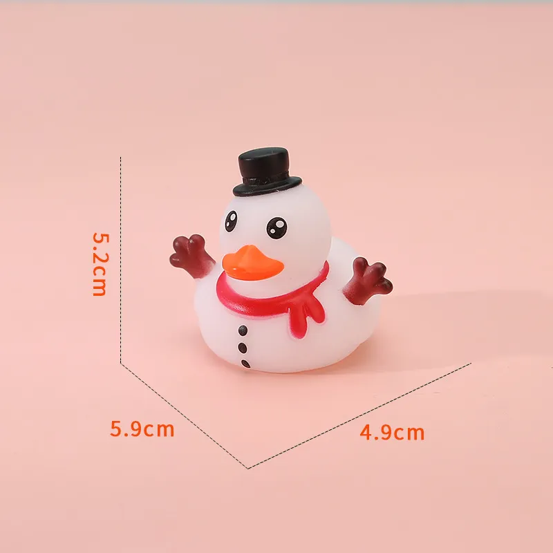 12 Petits Canards En Caoutchouc De Noël – Jouets Décoratifs Multicolores – 6,2 X 5 Cm – Pour Bureau, Maison, Fête De Noël - 6