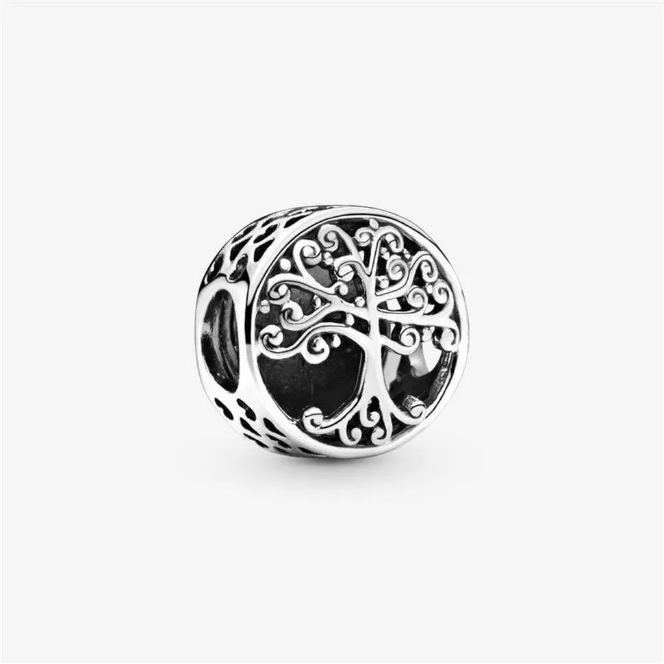 100% 925 Sterling Silver Family Roots Charms Fit Original Bracelet à breloques européen Mode Femmes Bijoux de fiançailles de mariage Accesso281e