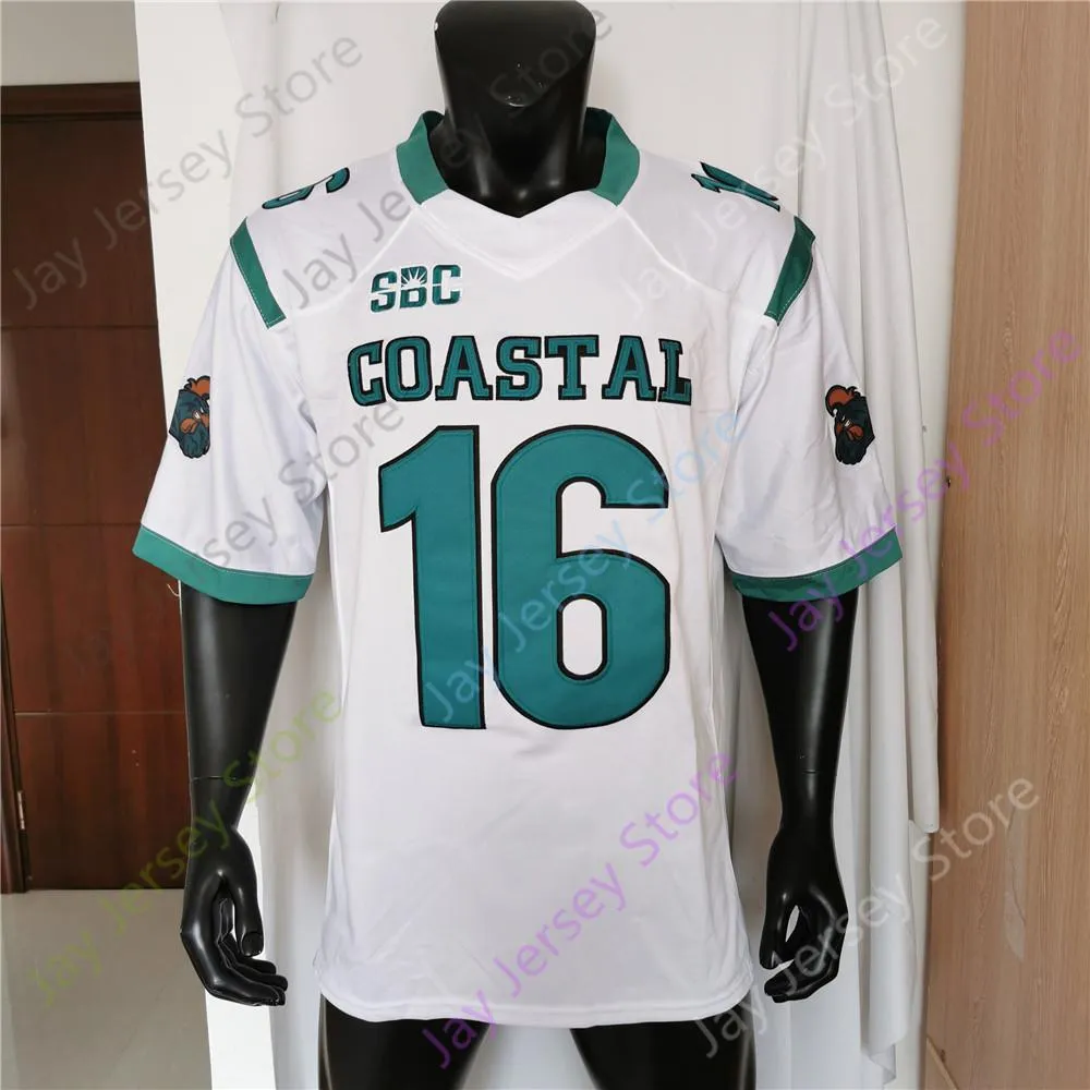 Coastal Carolina Chanticleers Football Jersey NCAA College Grayson McCall Reese White CJ Beasley Tyson Mobley Sam Pinckney JT Killen Jenkins Boykin