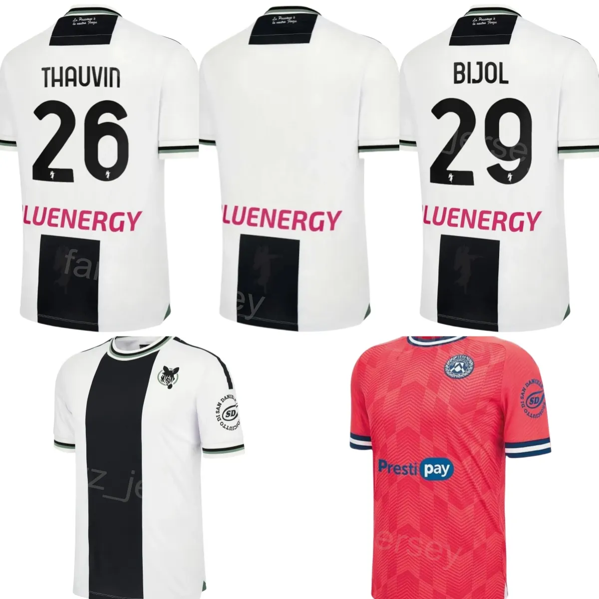 2023-24 Club Team Calcio Udinese Soccer Jersey FC 17 Lorenzo Lucca 1 Marco Silvestri 24 Lazar Samardzic 7 Isaac Success 29 Jaka Bijol Football Shirt Kits Custom Name