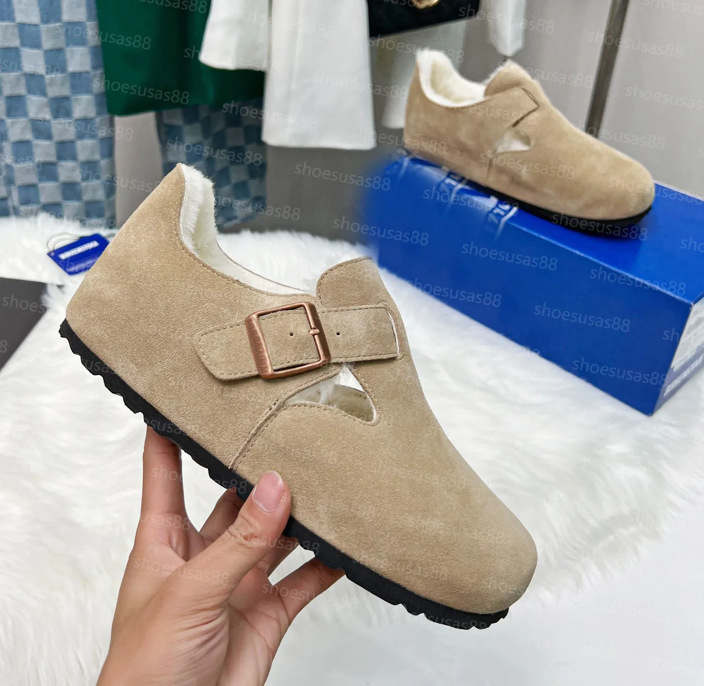 Birkenstock Zermatt Birkenstock Hausschuhe Mit Fell Birkenstock - Main Image