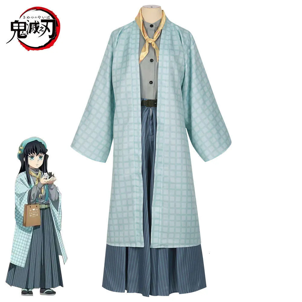 Cosplay anime demon slayers kimetsu no yaiba tokitou muichirou cosplay japan kimono costumes kisatsutai uniform halloween kostym vuxen vuxen