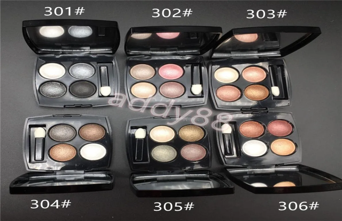 Marca C maquiagem sombra de olho 4 cores paleta de sombras foscas com pincel 6 estilos com espelho 8446815