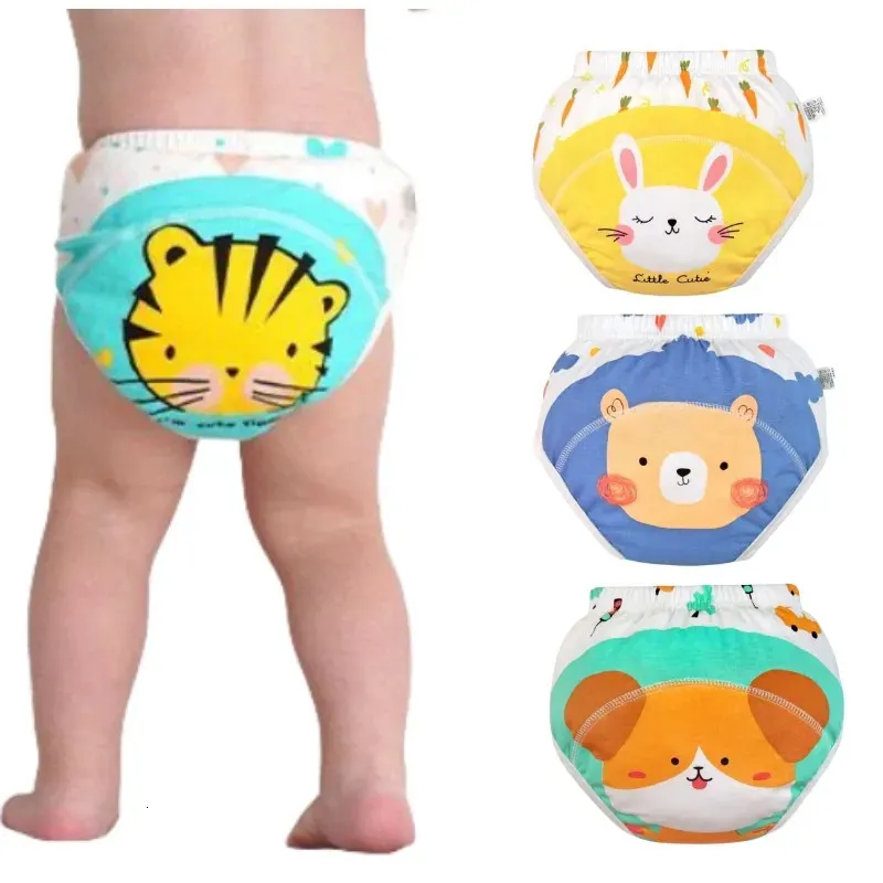 Pannolini di stoffa Pannolini per adulti Pannolini 4 pezzi Lavabili per bambina Pannolini di stoffa di cotone impermeabili Riutilizzabili Pantaloni per ragazzi Pannolini Pannolini per cartoni animati 231024