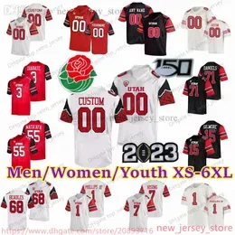 2023-24 Custom S-6XL NCAA Utah Utes Football Jersey Daniels Thomas Diabate Kaufusi Gilmore Phillips III Malaska Kincaid Rising Tafuna Kuithe Smith Sr. Men Women Youth