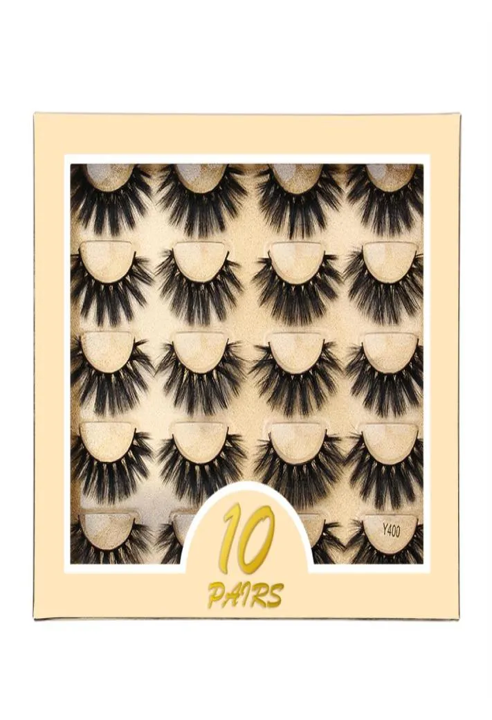 10 pares de cílios naturais longos 3d tira grossa dramática cílios postiços faux cils maquiagem fina para beauty6290774