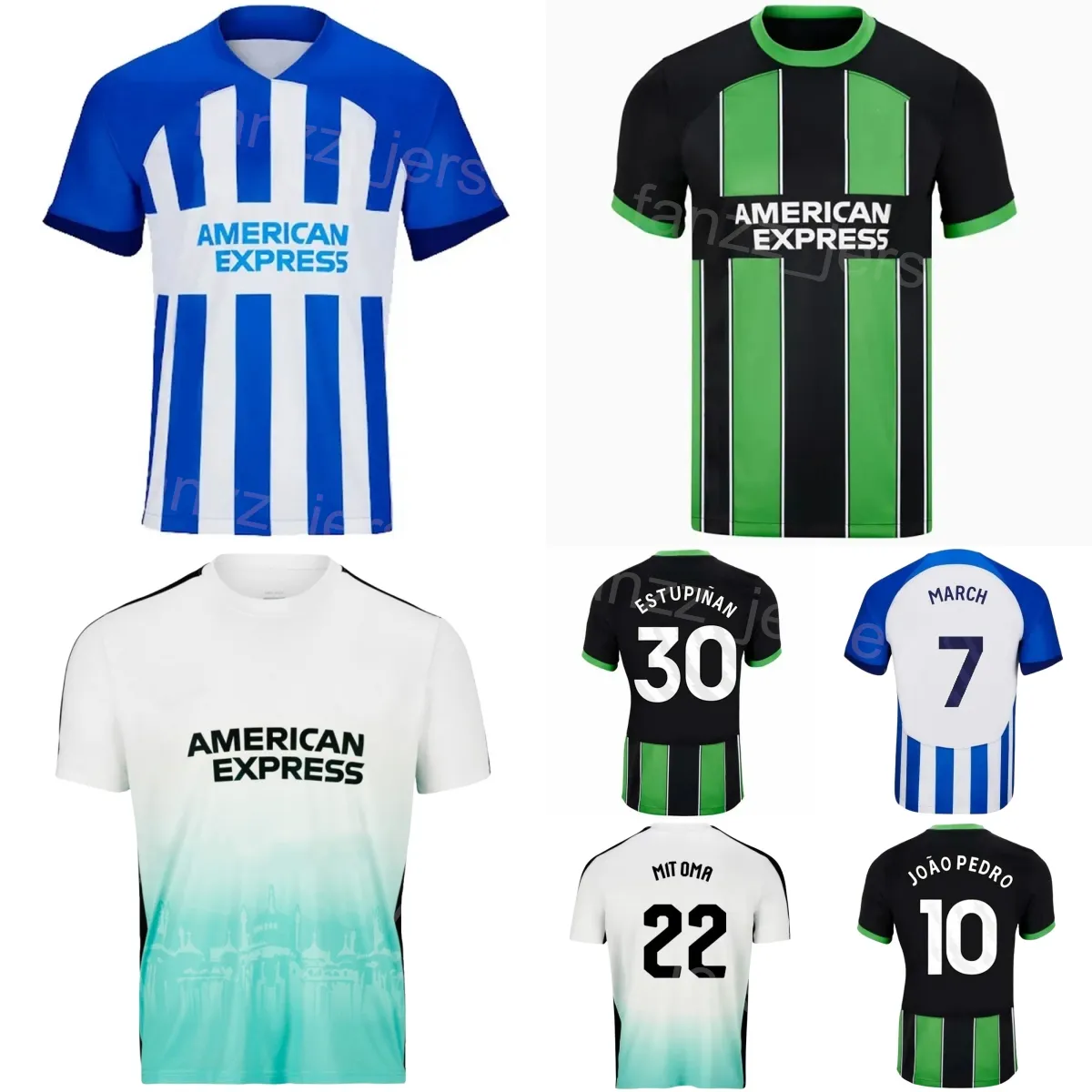 23-24 Clube de futebol 34 Joel Veltman Jersey 11 Billy Gilmour 7 Solly 24 de março Simon Adingra 22 Kaoru Mitoma 28 Evan Ferguson Bart Verbruggen Kits de camisa de futebol BuLaiDun