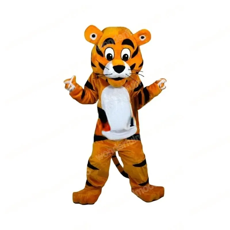 2024 Performance Tiger Mascot Costumes Carnival Hallowen Gifts Unisex Adults Fancy Games Outfit Holiday Outdoor Advertising Outfit Suit