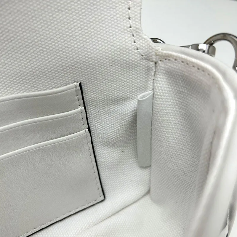 Fashion Designer bag white canvas with black pattern can be carried shoulder back crossbody size 20x13x5 Hand-held crossbody bag