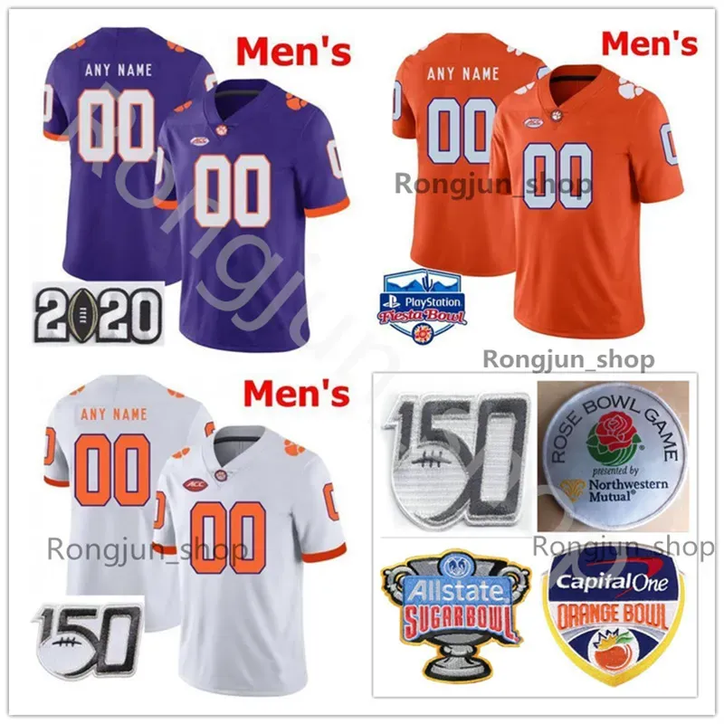 Jersey Custom Women Youth Men NCAA College Clemson Tigers Football 2 Kelly Bryant Jersey 4 Deshaun Watson 5 Tee Higgins 23 Lyn-J Dixon Justy