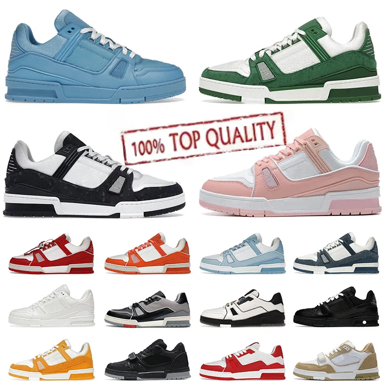 Baskets de luxe Casual Designer Chaussures Baskets Hommes Femmes Plateforme Noir Blanc Vert Denim Gris Blanc Jaune Bule Orange Baskets De Sport Tennis Dghate