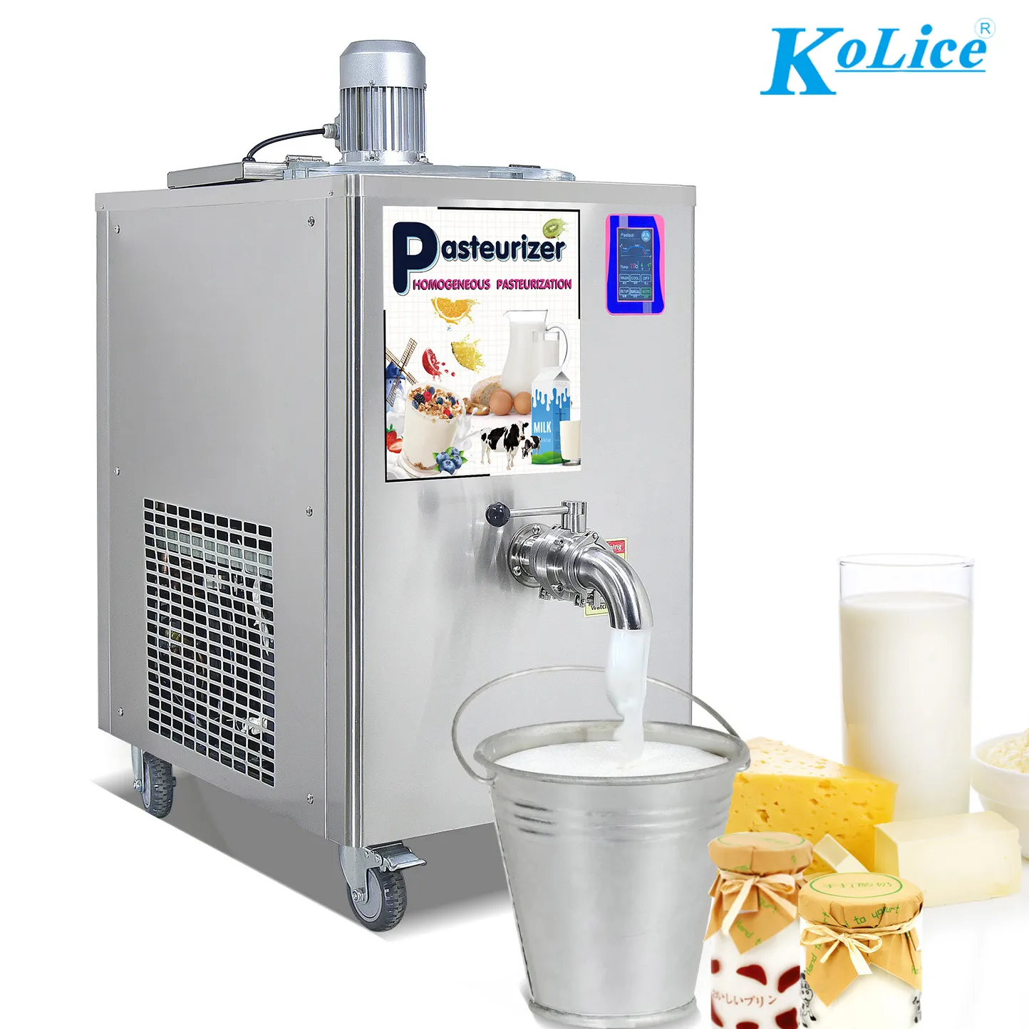 Spedizione gratuita a porta USA Kolice 36L sterilizzatore per pastorizzazione a bassa e alta temperatura rmachine/pastorizzatore del latte/macchina per la sterilizzazione del latte con refrigerazione