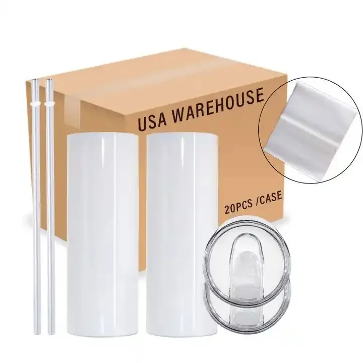 20oz Stainless Steel Sublimation Tumblers With Plastic Lid And