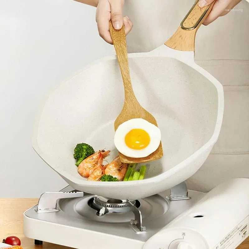Pannor wok non-stick potten hushåll ägg biff matlagning krukor gas spis induktion universal spis