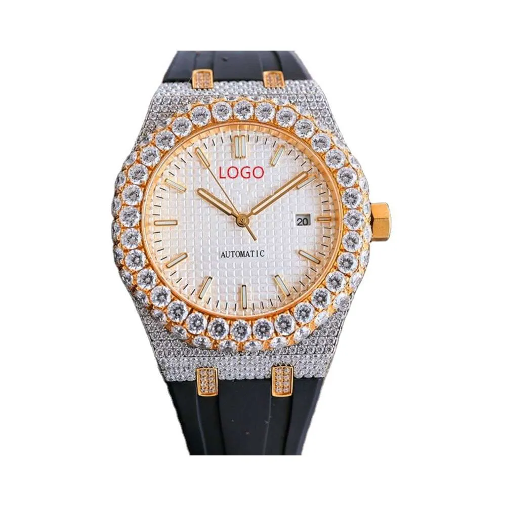 Montre de créateur de haute qualité pour hommes Montre Orologio Uomo Moissanite Zircon diamant élastique hommes femmes montres