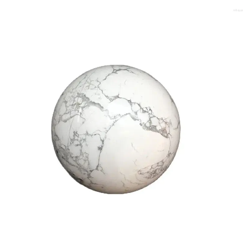 Figuras decorativas llegadas esfera de cristal de roca bolas de howlita blanca de cuarzo Natural para decoración curativa