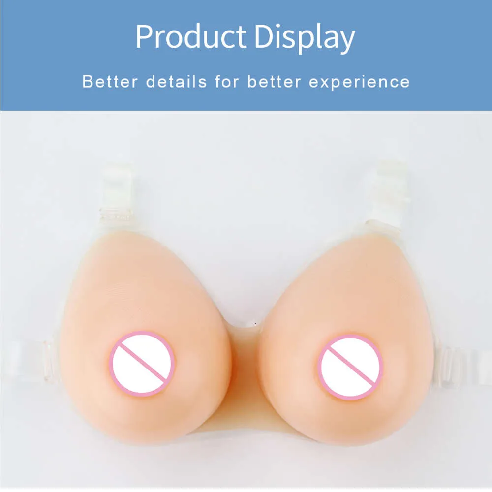 1600g Pair Big Cup False Breasts Natural Soft Silicone Adhesive Boobs Could  Stick On The Chest Breast Forms Pad Dress Full Boobs