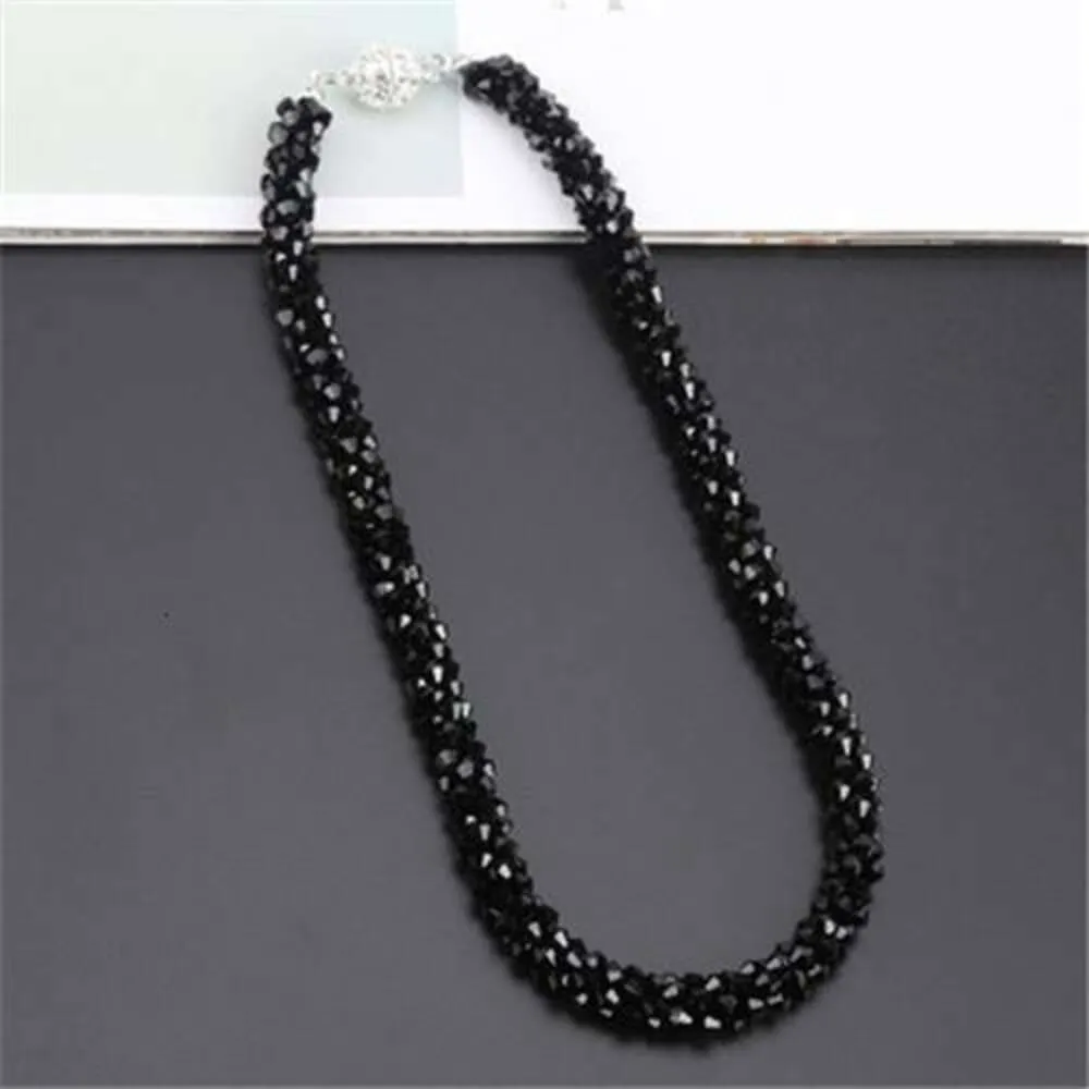 Crystal Necklace Long Sweater Chain Women's Korean Fashion Simple All-In-One Autumn and Winter Atmosphere Beaded Accessories Prydment Trend