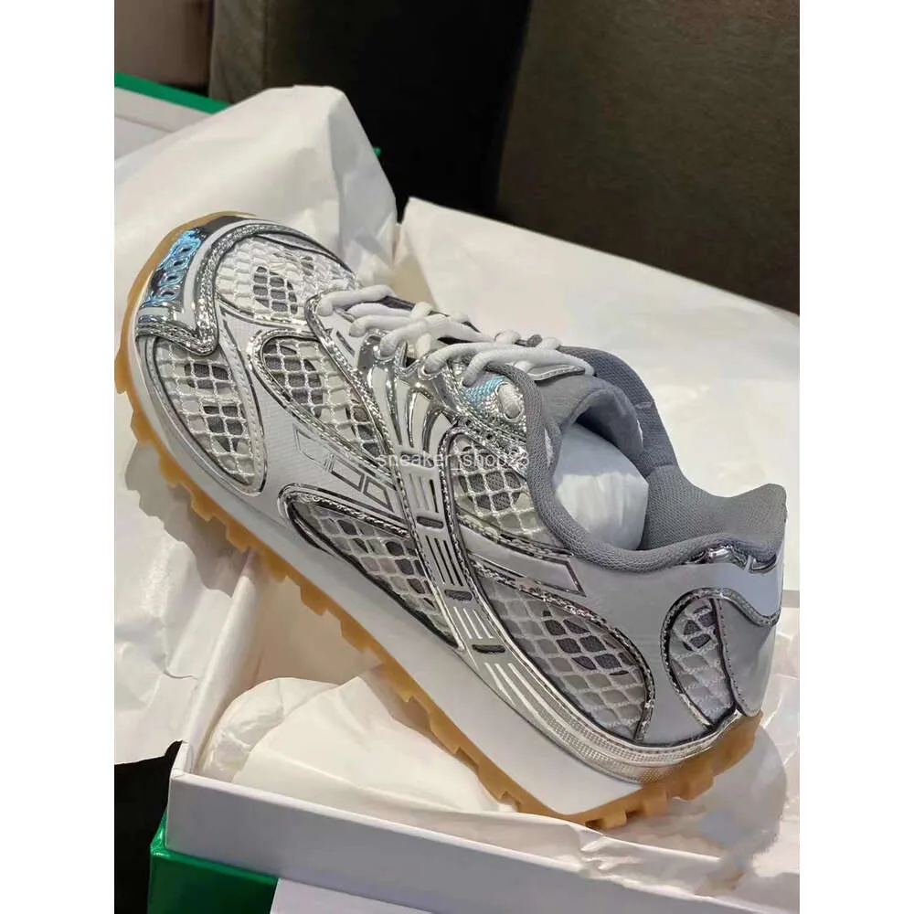 Orbit Sneaker Chaussures de Sport Botteega Venetas Chaussures Baskets Mode Femme Argent Sports 2023 Nouveau Même Semelle Épaisse Maille Casual Collège