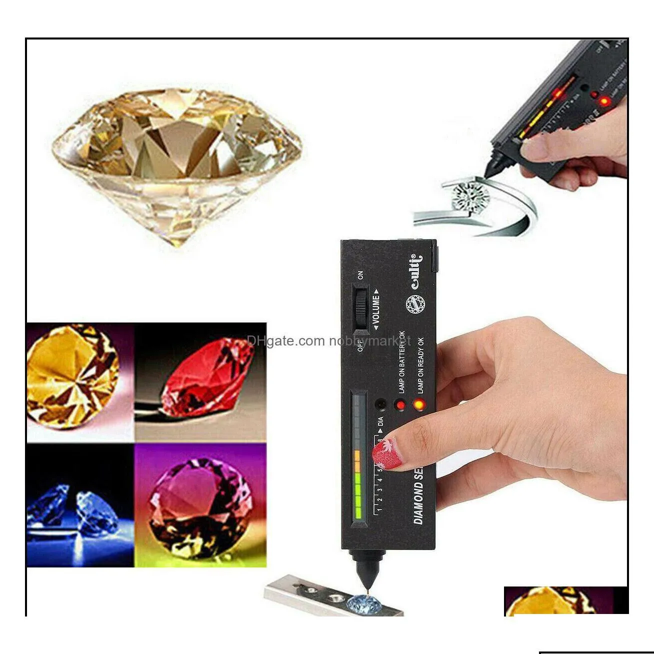 Testers & Measurements Testers Measurements Jewelry Tools Equipment Portable High Accuracy Professional Diamond Tester Gemstone Sele J Dhvab