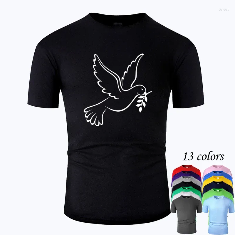 Homens camisetas Paz Linha Arte O Pescoço Camisa de Algodão Homens e Mulher Unissex Verão Manga Curta Projetado Casual Tee M02023