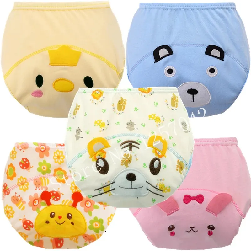 Couches lavables 5 pièces pantalons d'entraînement pour bébé couches en coton réutilisables pour bébé couches en tissu imperméables couches lavables pantalons d'apprentissage en bambou 231025