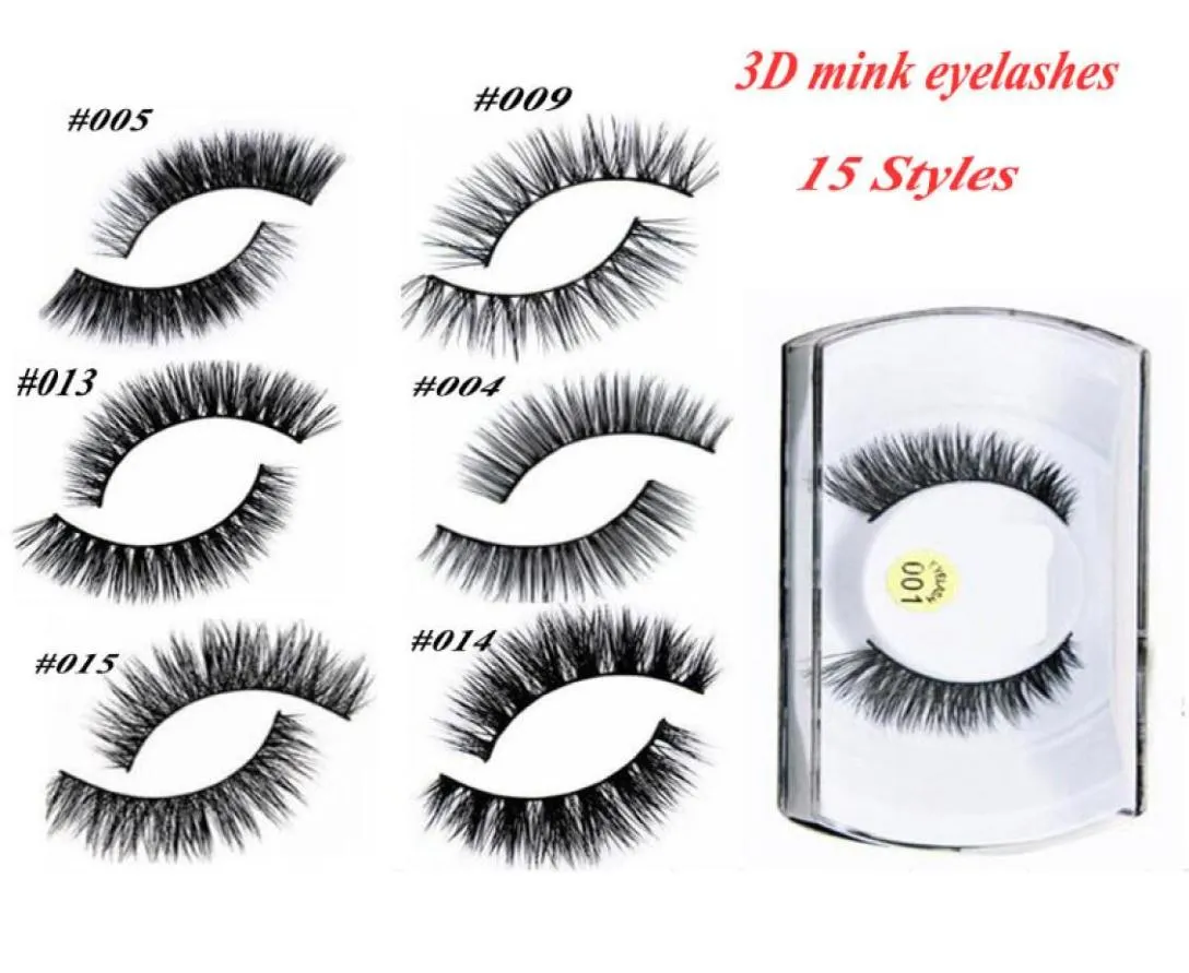 3D Mink Makeup Cross False Eyelashes Eye Lashes Extension Handmade nature eyelashes 15 styles for choose also have magnetic eyelas1593893