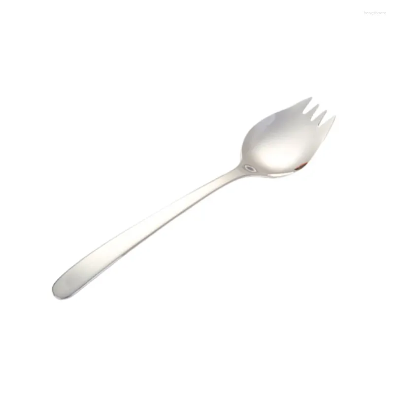 Set di stoviglie Forchette da frutta in acciaio inossidabile Antipasto Insalata Spork Dessert Tagliatelle Cucchiaio Forchetta Pasticceria per cucina e tavolo