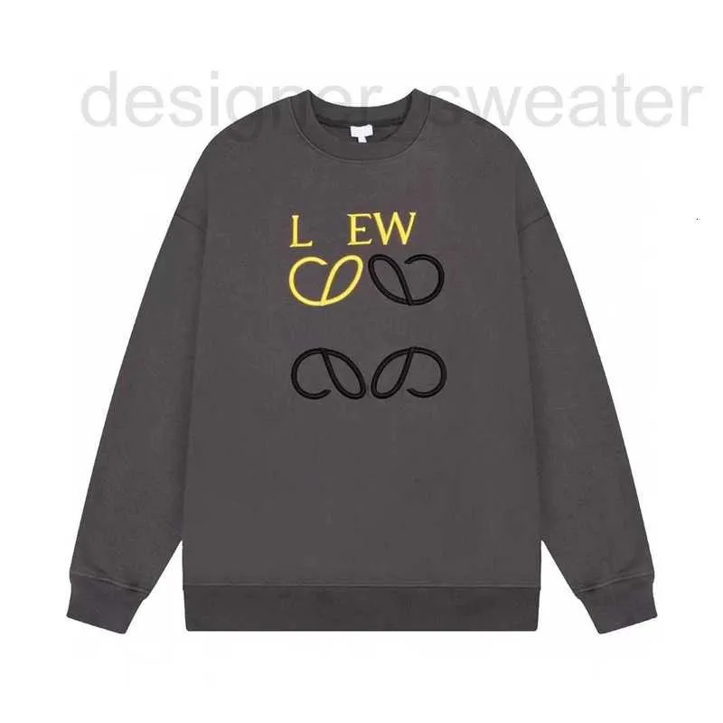 Heren Hoodies Sweatshirts Designer Luxe Mode Kleurenblok Letterborduurwerk Trui met ronde hals voor heren en dames Herfst en winter Nieuwe badstof trui OS Los ZL0S