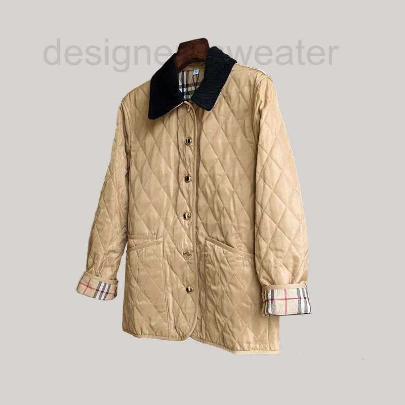 Vestes pour hommes Designer 2023 Automne / Hiver Col en velours côtelé Manteau en coton à grande poche LTYE