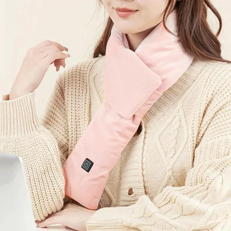スカーフユニセックスネックラップ電気暖房スカーフ保護冬の洗える風のない風邪耐性滑らかな固体色
