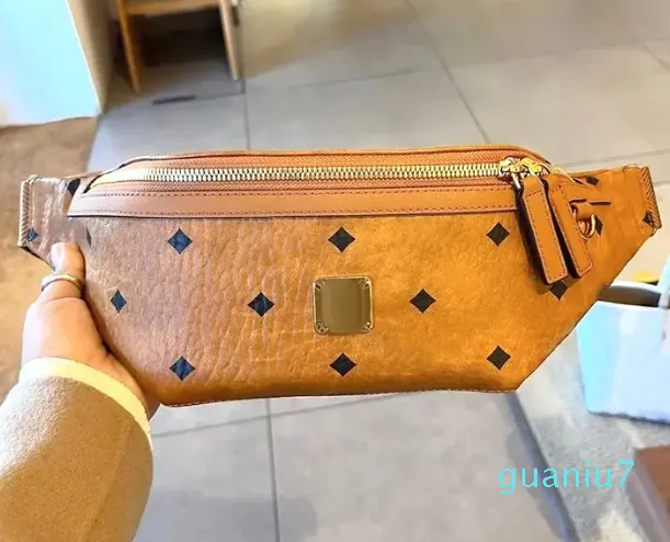Kvinnor Belt Bag Luxury Designer Crossbody Handväskor Fanny Pack äkta läder axel midja påsar Vita menskoppling