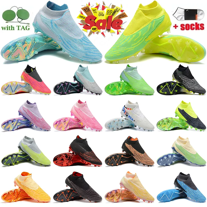 Herren Kinder Jugend Fußballschuhe Phantom Gx Sportschuhe Elite United TF Fg Blaze Limited Edition Baltic Blue Pink Anti-Clog Pack Fusion Volt Fg Guava Ice Black Stollen