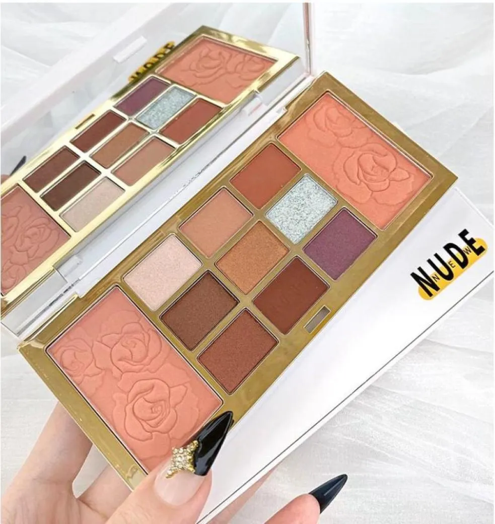 Honey Beauty Get It Together Palette de fards à paupières avec 11 pigments riches en blush, correcteur de surbrillance, couleur riche en pigments avec texte en velours 3212952