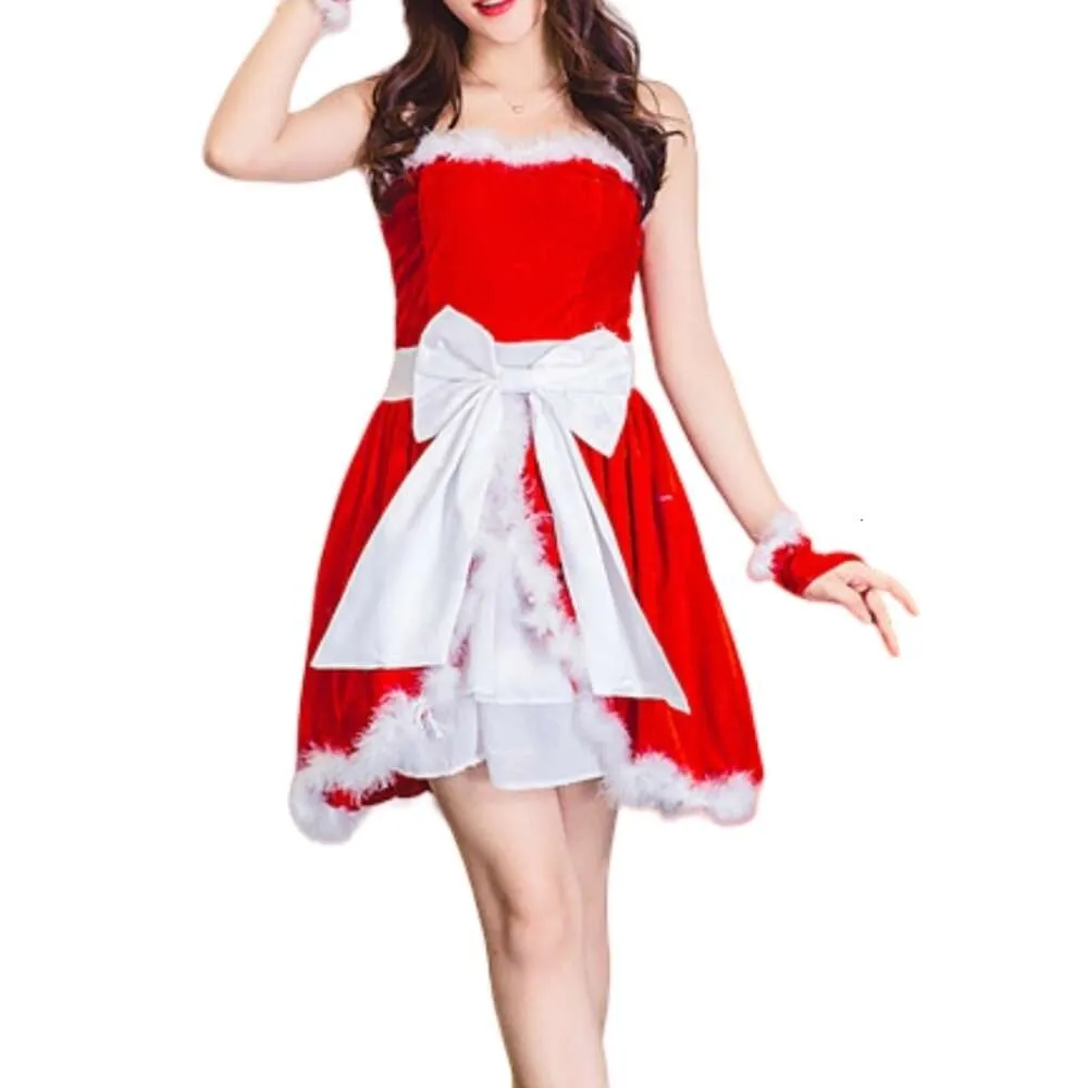 Cosplay Christmas Costume Women Designer Cosplay Costume Red Costume Female Sexy COS Performance Clothing Santa Claus Adult Performance Clothing