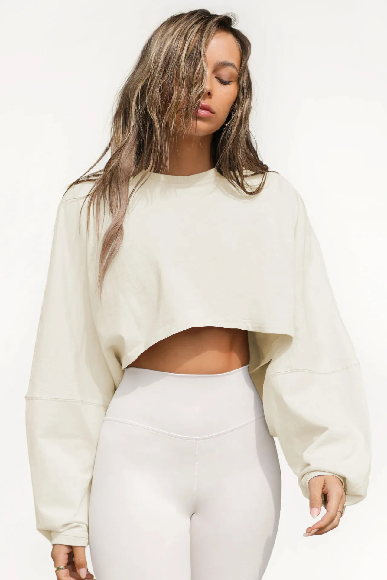 DHgate Womens Crop Top Hoodies Autumn Fall Long Sleeve Loose Hip Hop Dancing Oversized Sweatshirt Polerones Kpop Clothes Apparel