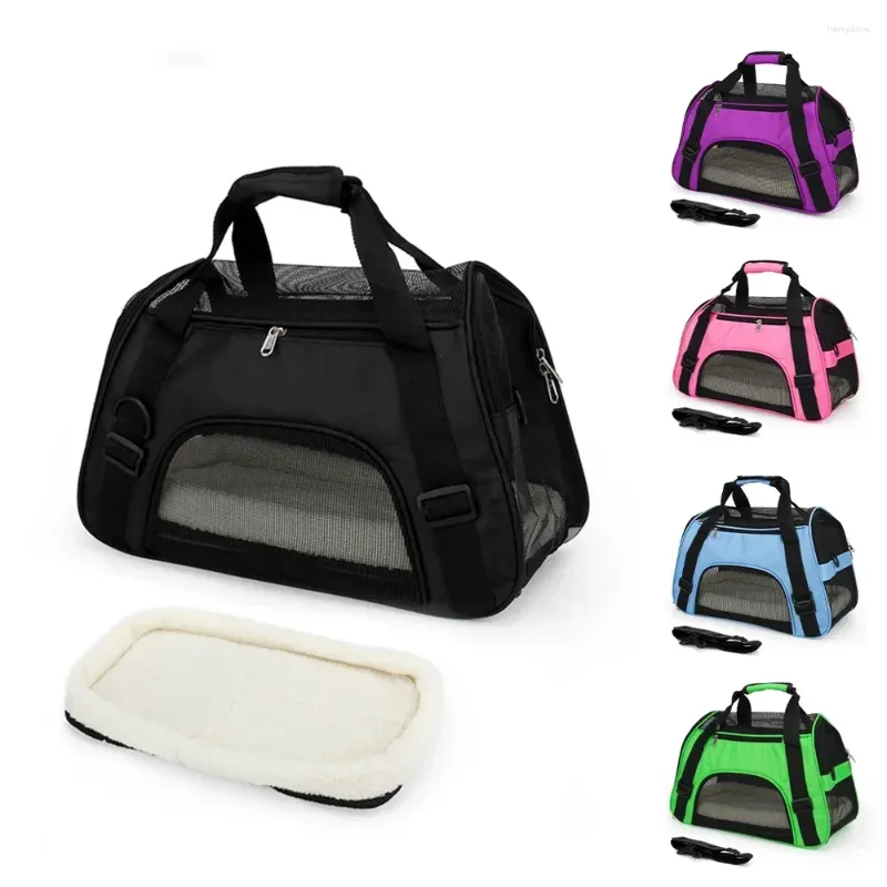 Dog Carrier Soft Surface Pet Cat Bag Outdoor Travel Breathable Handbag For Dogs With Pad