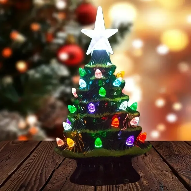 7.4 Inch Lighted Ceramic Cake Stand Christmas Tree Perfect Tabletop  Decoration For Festive Christmas Ambiance From Lightingledworld, $11.13