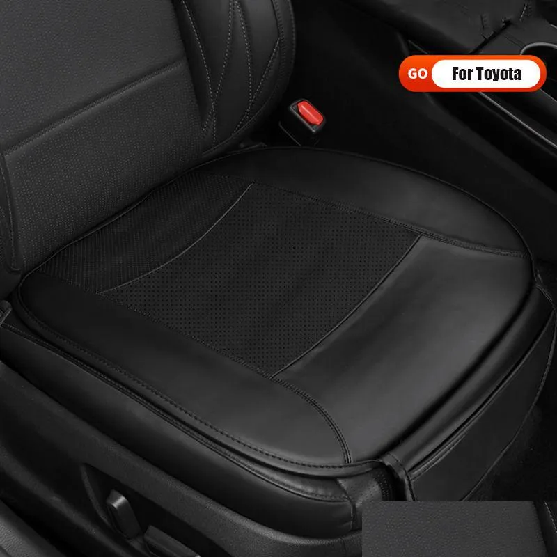 Coussin de siège de voiture pour Logo Camry Avalon Highlander Corolla Ralink Rav4, pièces confortables et luxueuses en cuir Nappa, livraison directe