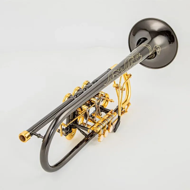 Austria Schagerl BB Trąbowa zawór obrotowy typ B Flat Brass Flat Key Professional Trumpet Musical Instruments