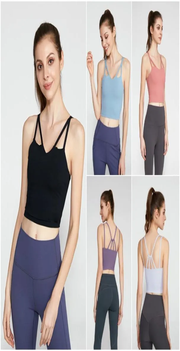 W022 Kvinnor Yoga Vest Girls Running Fast Dry Bh Ladies Casual Yoga Outfits Adult Cheerleader Sportwear Övnings Gym Fitness We7298335