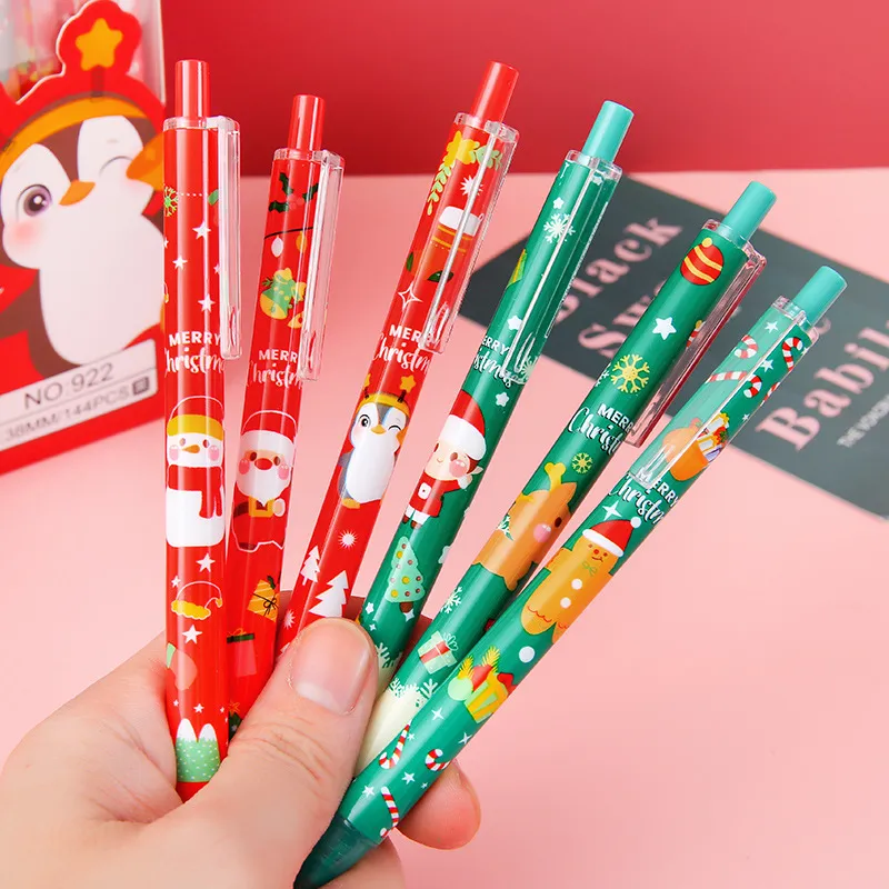 Świąteczny pióro PISE Cute Pen Pen Santa Claus Holiday Gift Student Uczenie się artykułów papierniczych