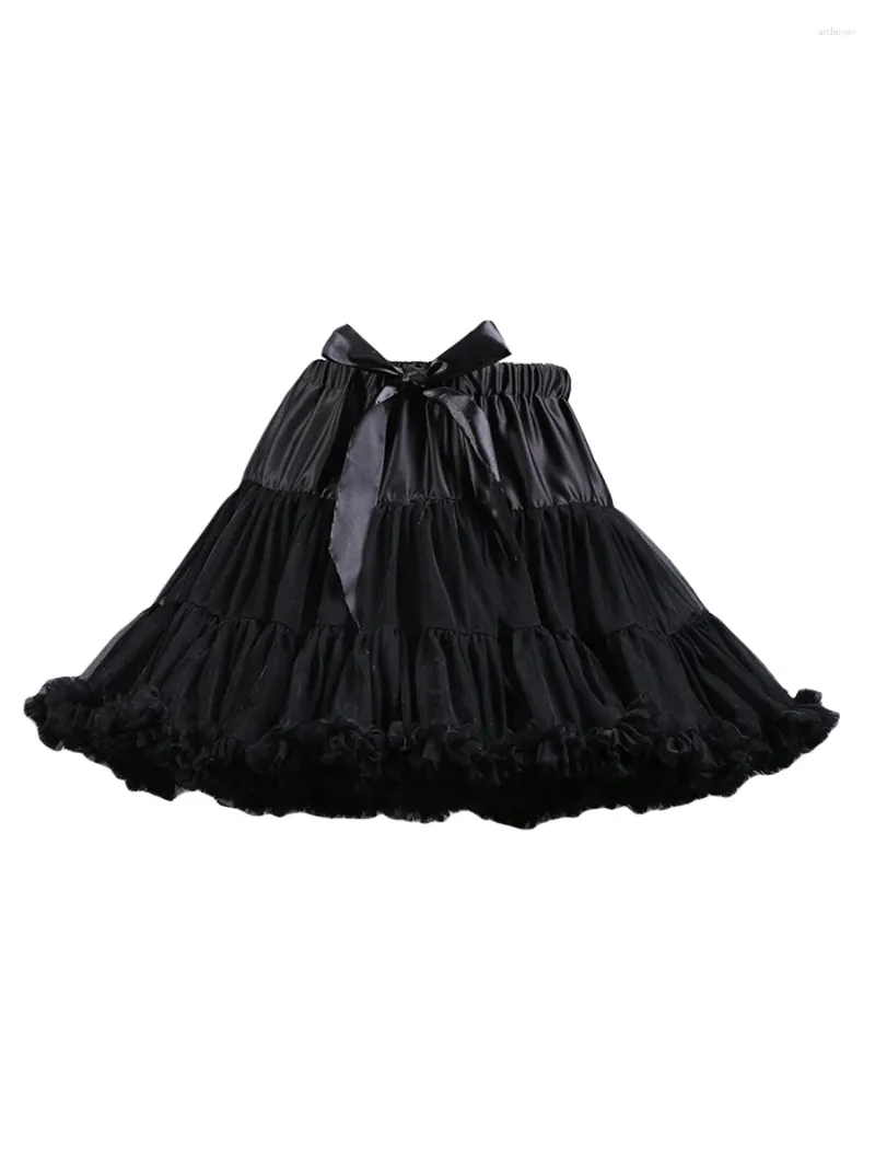 Gonne Donna S Elastico in vita Sottoveste in chiffon Tutu gonfio Gonna in tulle Halloween Balletto Danza multistrato Cosplay Fluffy