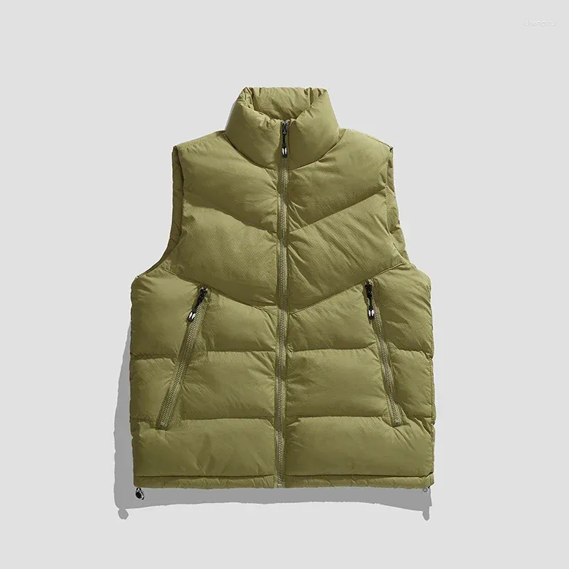 Gilets pour hommes hiver gilet manteaux solide sans manches décontracté automne chaud travail épaissir rembourré manteau gilet grande taille vêtements d'extérieur