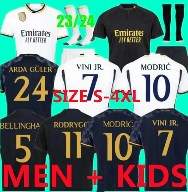 23 24 Fans Versión del jugador Bellingham Soccer Jerseys Rodrgo Bellingham 2023 2024 VINI JR Camiseta de fútbol Camiseta de Futbol Hombres Niños Mujeres Uniforme MODRIC