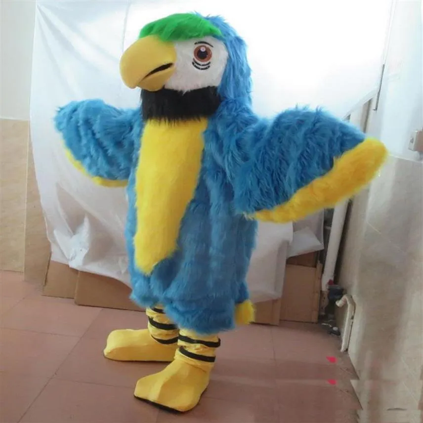 2019 Discount factory adult parrot bird mascot costume with one mini fan inside the head273d