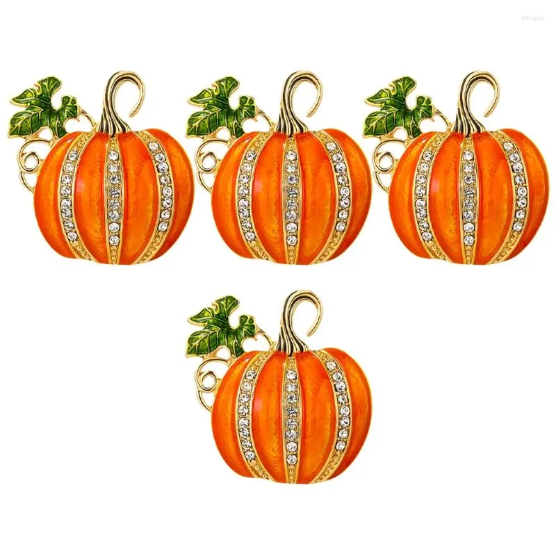 Conjuntos de louça 4 pcs guardanapo fivela laranja decoração tecido anéis decorativos halloween liga abóbora queda banquete titular delicado